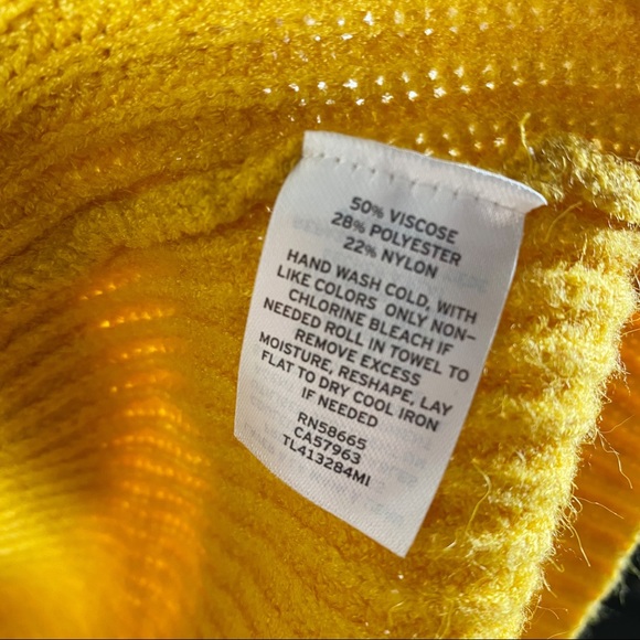 Leith Women Knit Cardigan Sweater Sz S Mustard Yellow Slouchy Oversized Dolman - Picture 9 of 12